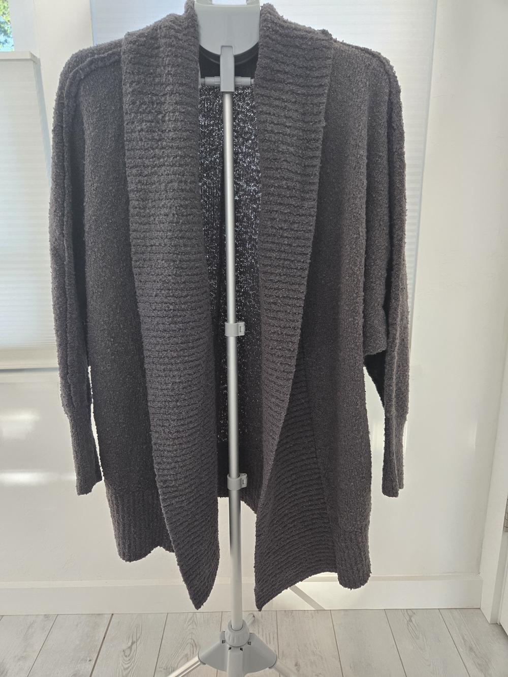 torrid Charcoal Open-Front Chunky Knit Cardigan